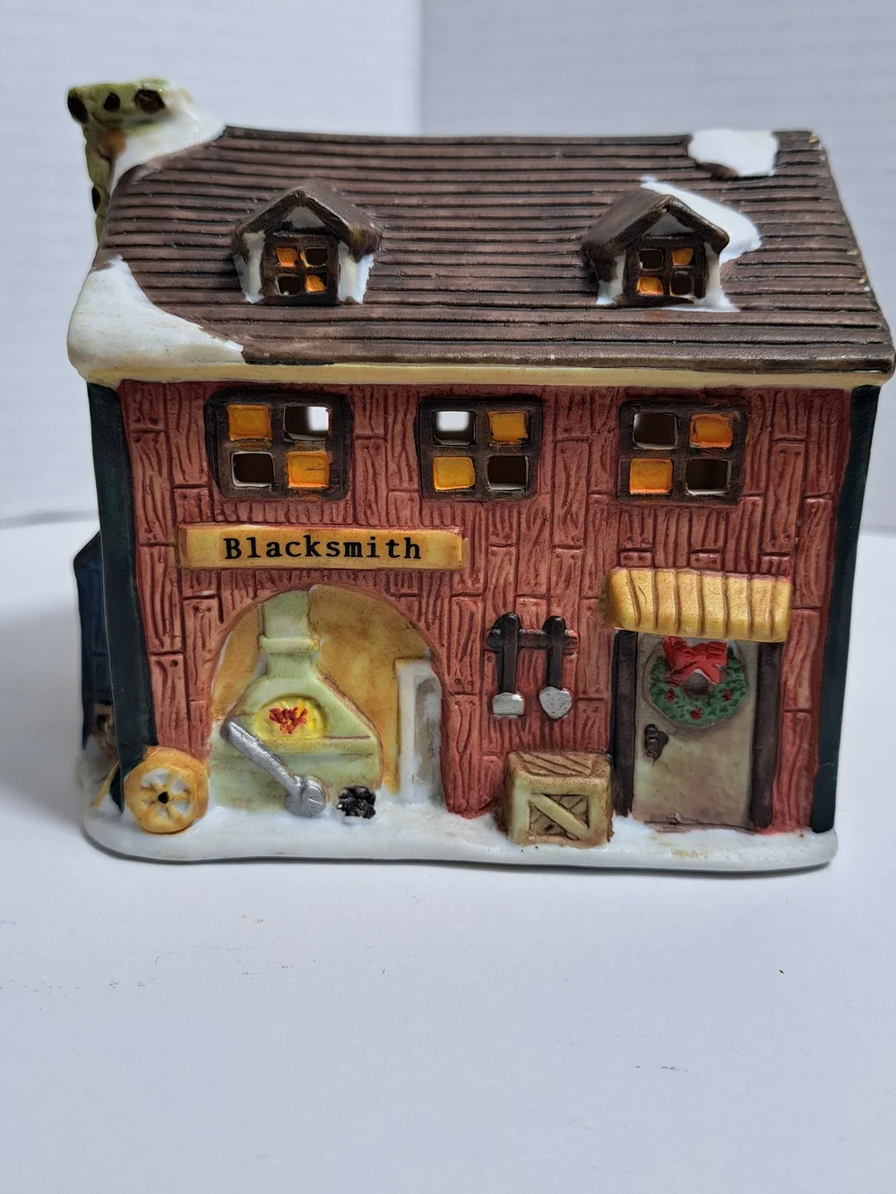Vintage 1995 Dickens Sugar Creek Country Barn & 1995 Blacksmith Shop Lot of 2